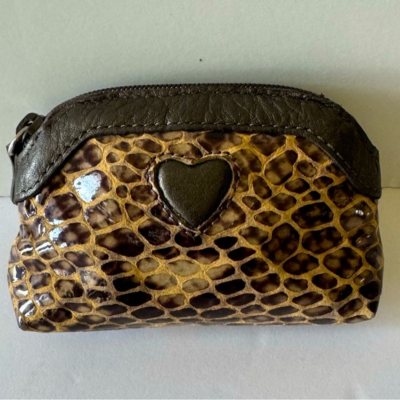 Brighton Brown Snakeskin Print Coin or key pouch zipper closure - Unused - Picture 8 of 8